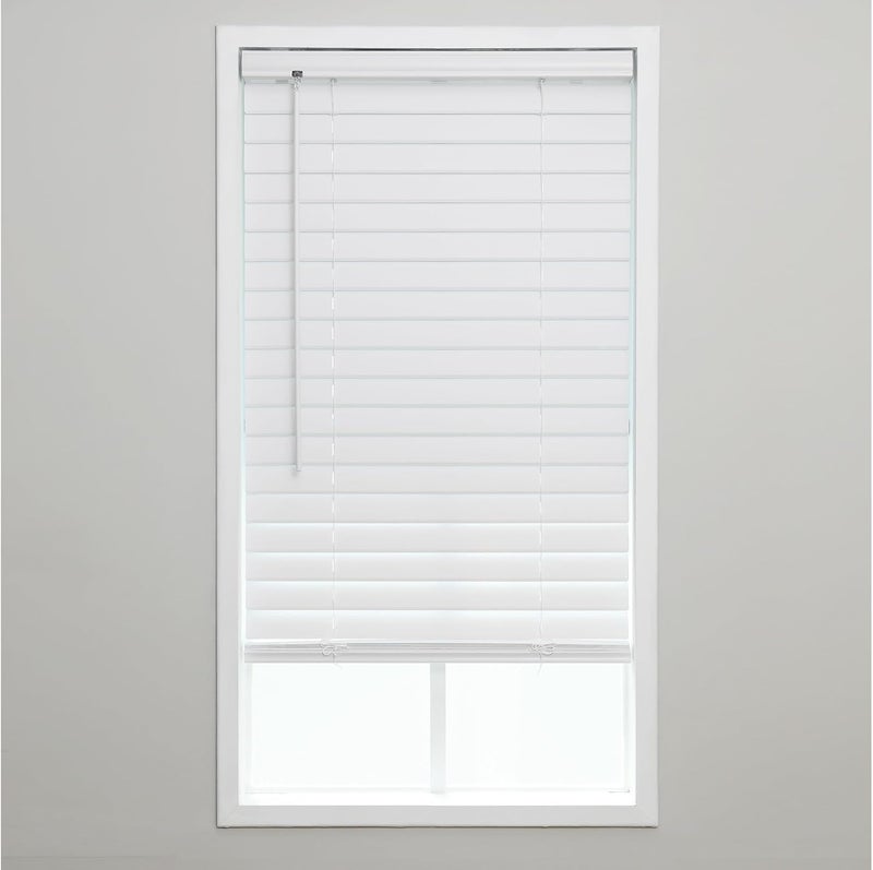 eclipse 2" Premium Vinyl Blinds for Light Filtering & Privacy, Durable Room Darkening Blinds for Home or Office, Tested and Certified Child Safe Cordless Vinyl Blinds - White, 57 W x 64 L - Image 1